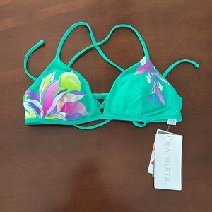 Athleta Vintage Floral Tie Back Bikini Top